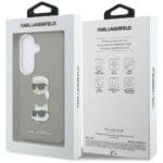 Karl Lagerfeld Saffiano Double Heads Metal Silver Samsung Galaxy S26 Tok