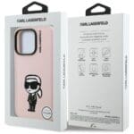 Karl Lagerfeld Silicone Karl Sketch MagSafe Pink iPhone 16 Pro Max Tok