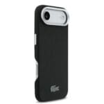 Lacoste Iconic Petit Pique Metal Logo MagSafe Black iPhone 17 Air Tok