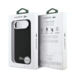 Lacoste Iconic Petit Pique Metal Logo MagSafe Black iPhone 17 Air Tok