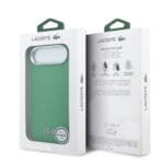 Lacoste Iconic Petit Pique Metal Logo MagSafe Green iPhone 17 Air Tok