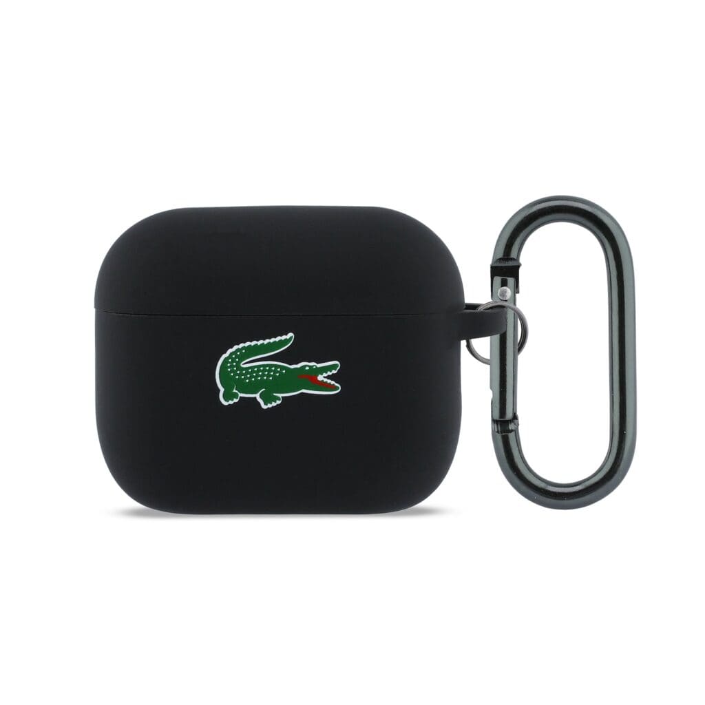 Lacoste Liquid Silicone Croc Logo Black AirPods Pro Tok