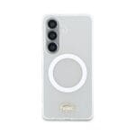 Lacoste PC/TPU Frosted Finish Gold Logo Magnetic White Samsung Galaxy S26 Tok