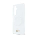 Lacoste PC/TPU Frosted Finish Gold Logo Magnetic White Samsung Galaxy S26 Tok