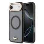 Lacoste PC/TPU Frosted Finish Gold Logo MagSafe Black iPhone 17 Air Tok
