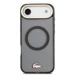Lacoste PC/TPU Frosted Finish Gold Logo MagSafe Black iPhone 17 Air Tok