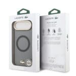 Lacoste PC/TPU Frosted Finish Gold Logo MagSafe Black iPhone 17 Air Tok