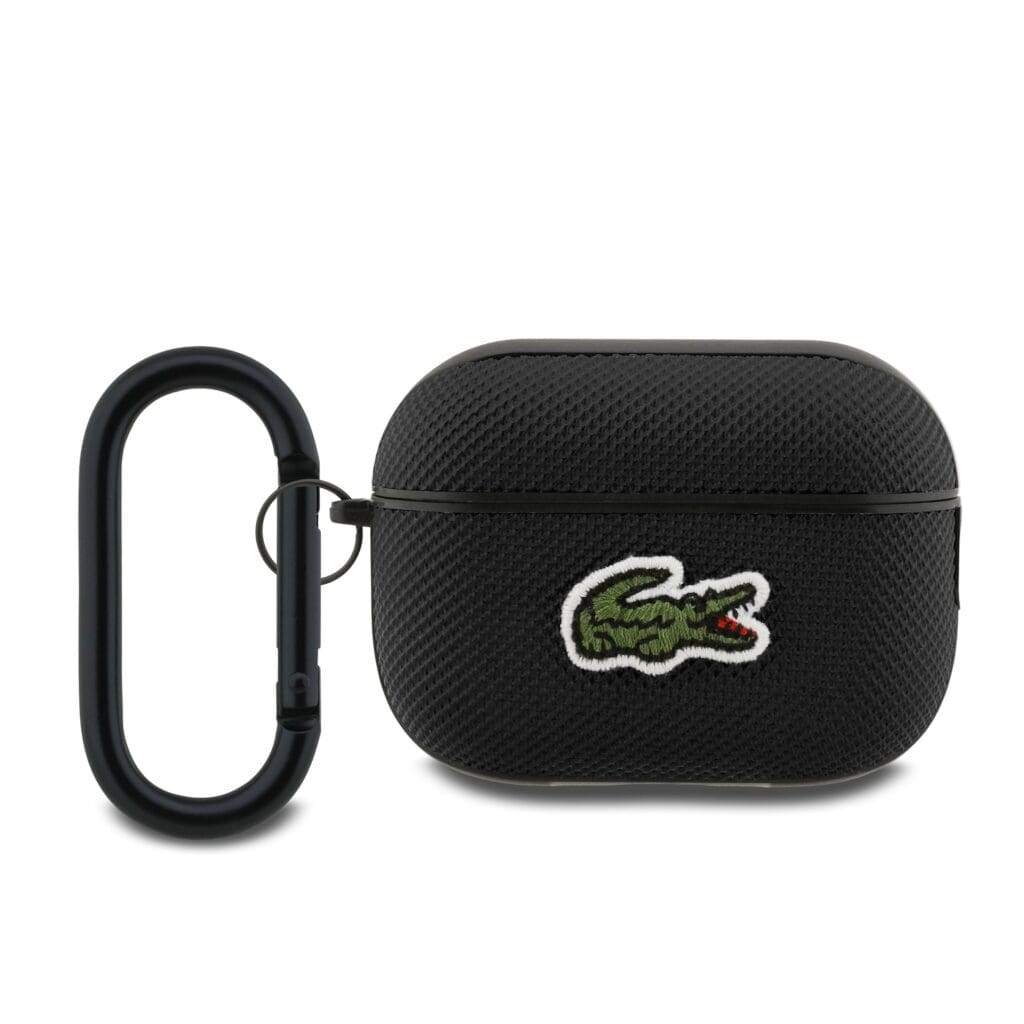 Lacoste Petit Pique Croc Logo Patch Black AirPods Pro 2 Tok
