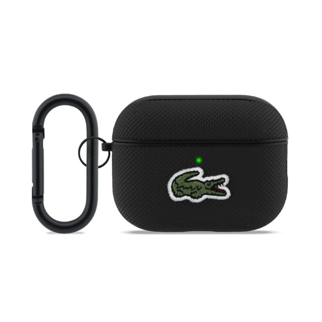 Lacoste Petit Pique Croc Logo Patch Black AirPods Pro Tok