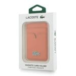 Lacoste PU Iconic Petit Pique MagSafe Wallet Orange
