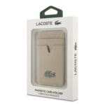 Lacoste PU Iconic Petit Pique MagSafe Wallet Taupe
