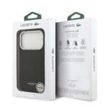 Lacoste PU Leather Champs Elysees MagSafe Black iPhone 17 Pro Tok