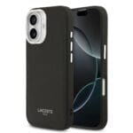 Lacoste PU Leather Champs Elysees MagSafe Black iPhone 17 Tok