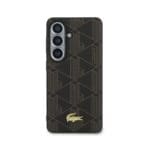 Lacoste PVC Blend Monogram Gold Logo Magnetic Brown Samsung Galaxy S26 Tok