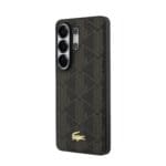 Lacoste PVC Blend Monogram Gold Logo Magnetic Brown Samsung Galaxy S26 Ultra Tok