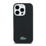 Lacoste PVC Iconic Petit Pique Metal Logo MagSafe Black iPhone 16 Pro Tok