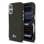 Lacoste PVC Iconic Petit Pique Metal Logo MagSafe Black iPhone 16 Tok