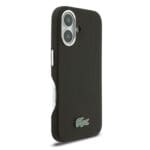 Lacoste PVC Iconic Petit Pique Metal Logo MagSafe Black iPhone 16 Tok