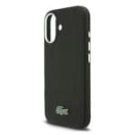 Lacoste PVC Iconic Petit Pique Metal Logo MagSafe Black iPhone 16 Tok