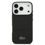 Lacoste PVC Iconic Petit Pique Metal Logo MagSafe Black iPhone 17 Pro Max Tok