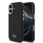 Lacoste PVC Iconic Petit Pique Metal Logo MagSafe Black iPhone 17 Tok