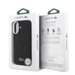 Lacoste PVC Iconic Petit Pique Metal Logo MagSafe Black iPhone 17 Tok