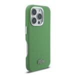 Lacoste PVC Iconic Petit Pique Metal Logo MagSafe Estragon Green iPhone 16 Pro Max Tok