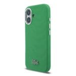 Lacoste PVC Iconic Petit Pique Metal Logo MagSafe Estragon Green iPhone 16 Tok