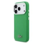 Lacoste PVC Iconic Petit Pique Metal Logo MagSafe Green iPhone 17 Pro Tok