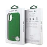 Lacoste PVC Iconic Petit Pique Metal Logo MagSafe Green iPhone 17 Tok