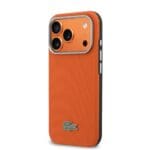 Lacoste PVC Petit Pique Semi Wrap MagSafe Orange iPhone 17 Pro Tok
