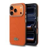 Lacoste PVC Petit Pique Semi Wrap MagSafe Orange iPhone 17 Pro Tok