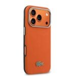 Lacoste PVC Petit Pique Semi Wrap MagSafe Orange iPhone 17 Pro Tok