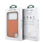 Lacoste PVC Petit Pique Semi Wrap MagSafe Orange iPhone 17 Pro Tok