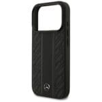 Mercedes Leather Laurel Leaves Stripes MagSafe Black iPhone 17 Pro Tok