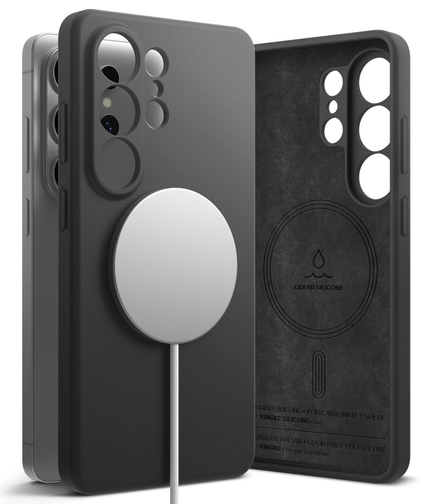 Ringke Silicone Magnetic MagSafe Black Samsung Galaxy S26 Ultra Tok