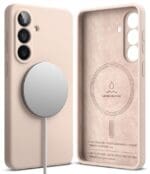 Ringke Silicone Magnetic MagSafe Pink Sand Samsung Galaxy S26 Plus Tok