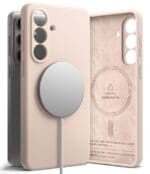 Ringke Silicone Magnetic MagSafe Pink Sand Samsung Galaxy S26 Plus Tok