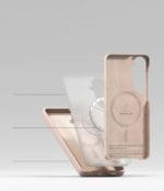 Ringke Silicone Magnetic MagSafe Pink Sand Samsung Galaxy S26 Plus Tok