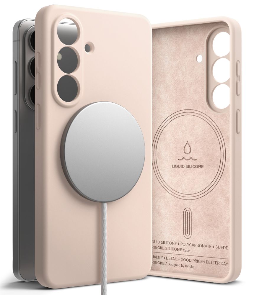 Ringke Silicone Magnetic MagSafe Pink Sand Samsung Galaxy S26 Tok