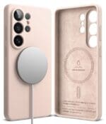 Ringke Silicone Magnetic MagSafe Pink Sand Samsung Galaxy S26 Ultra Tok