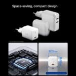 Spigen Ee451Eu Essential 1-Port Network Charger 45W + Type-C Cable White