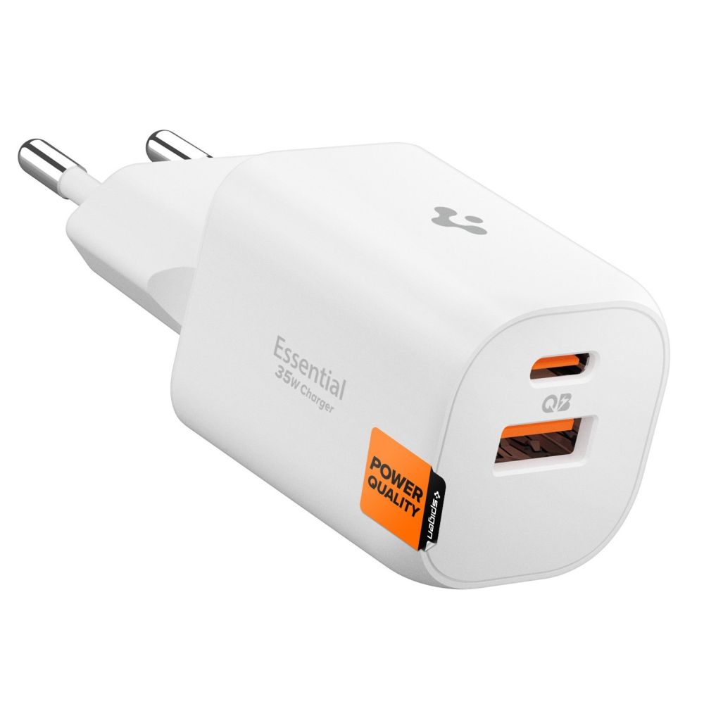 Spigen Essential Ee352Eu 2-Port Network Charger 35W White