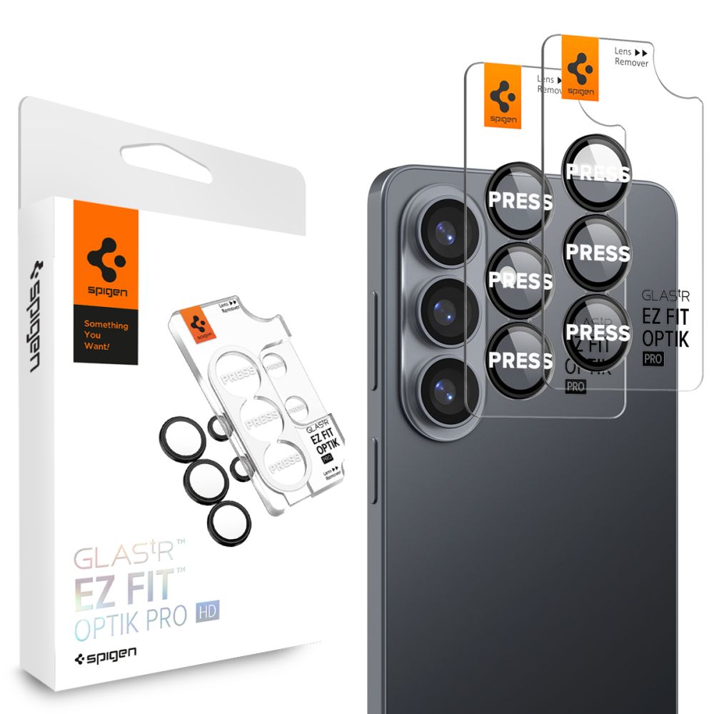 Spigen Optik Pro Hd Glas.Tr ”Ez Fit” Camera Protector 2-Pack Black Samsung Galaxy S26