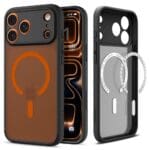 Spigen Ultra Hybrid Mag MagSafe Frost Black/Orange iPhone 17 Pro Max Tok