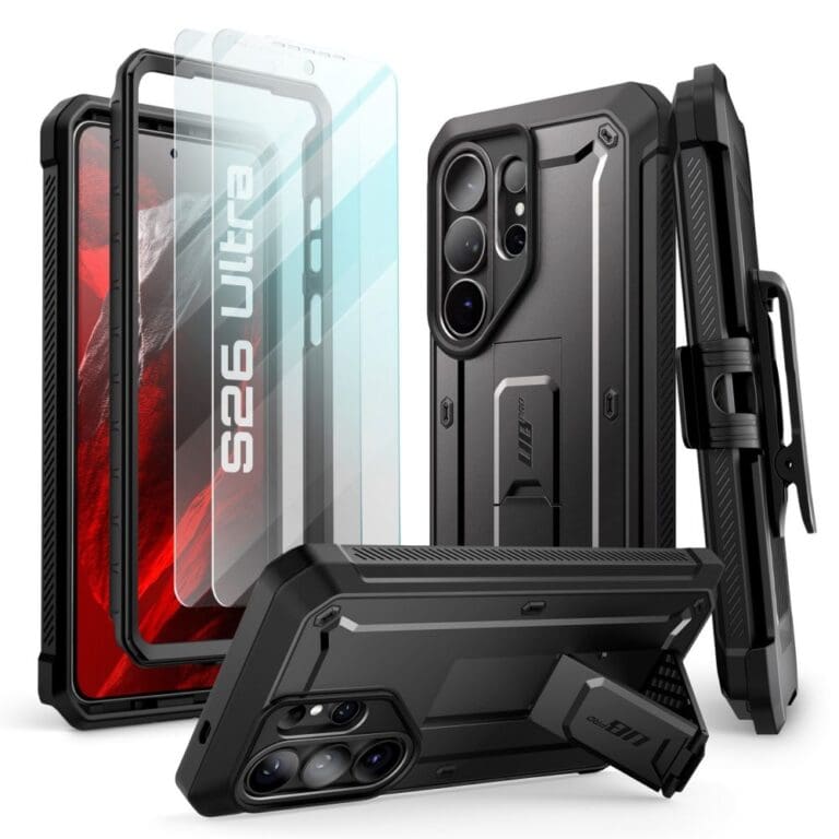 Supcase Unicorn Beetle Pro & Tempered Glass 2-Pack Black Samsung Galaxy S26 Ultra