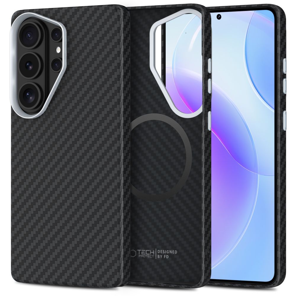 Tech-Protect Ion Carbon MagSafe Black/Silver Samsung Galaxy S26 Ultra Tok