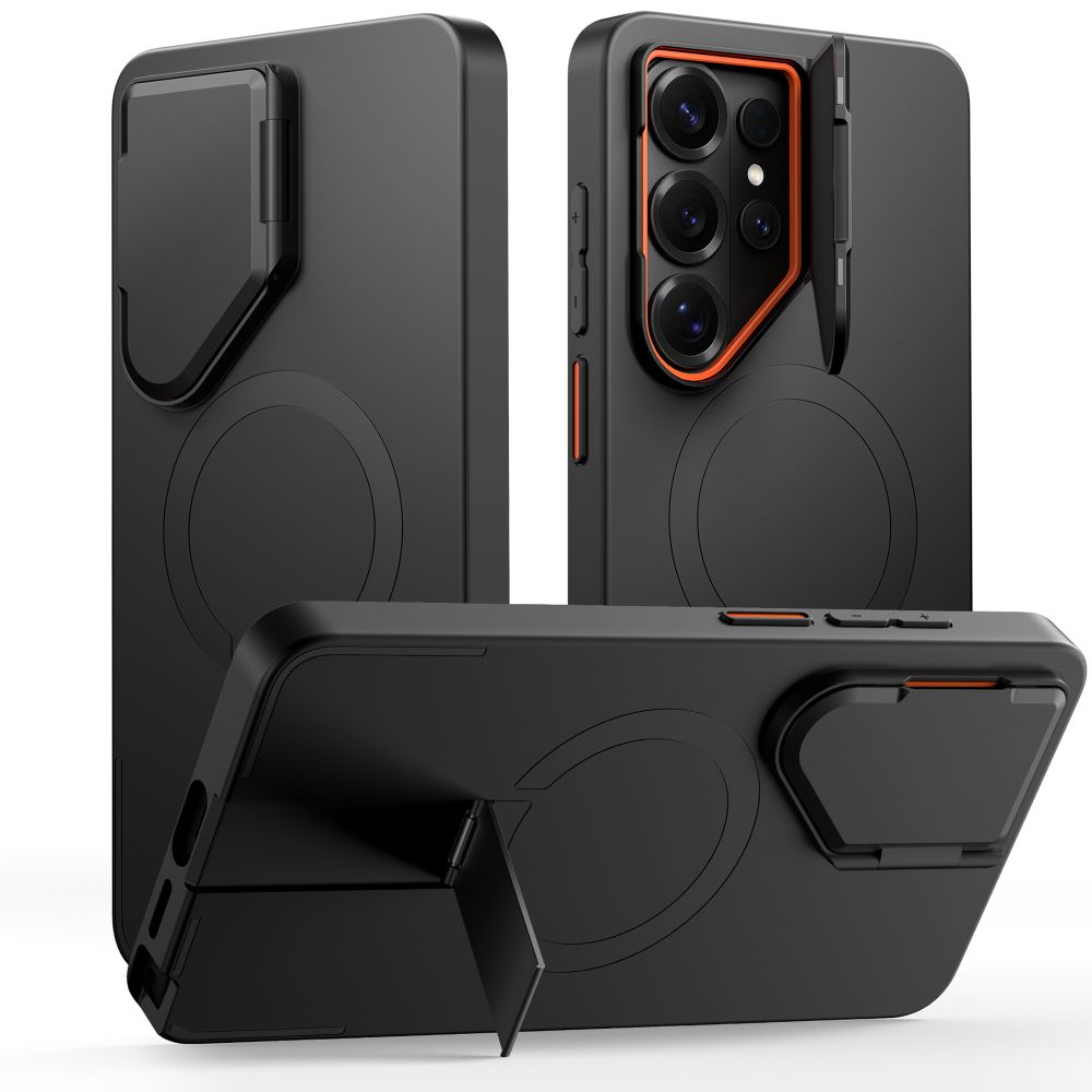 Tech-Protect Kevlar Aura MagSafe Black/Orange Samsung Galaxy S26 Ultra Tok