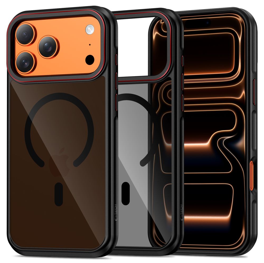 Tech-Protect Maghybrid MagSafe Black/Red iPhone 17 Pro Tok