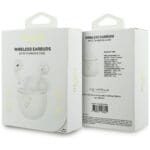 TWS Earphones Guess Gold Line Triangle White